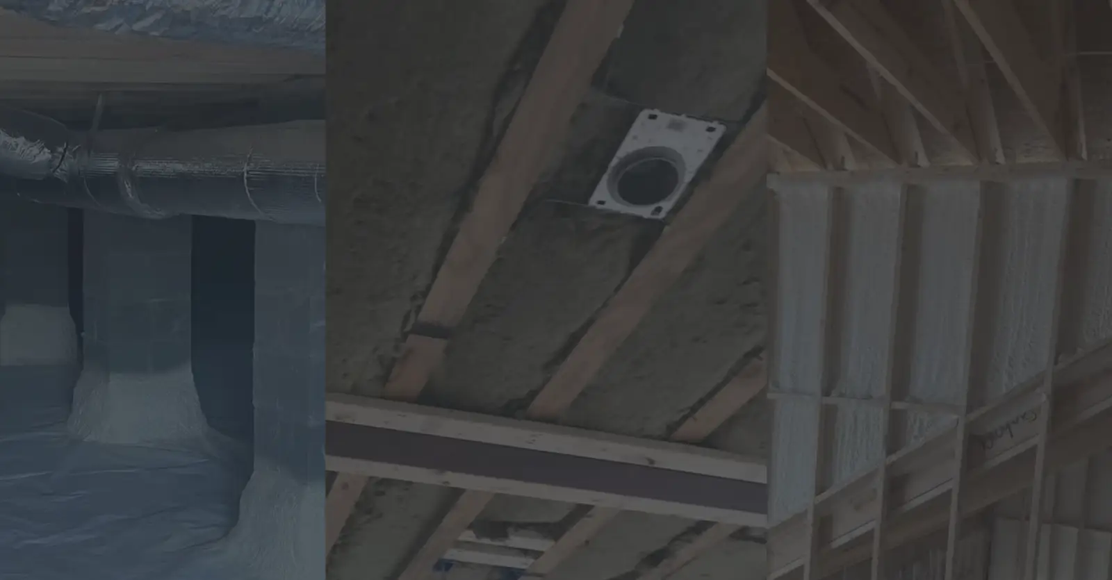 Spray foam insulation installed in a Virginia home